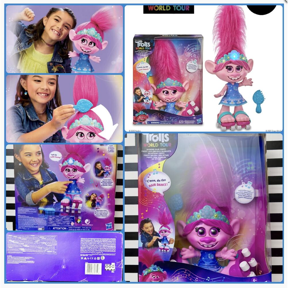 Trolls POPPY World Tour Dancing Singing Doll Sings TWO Songs from Movie! Lights!